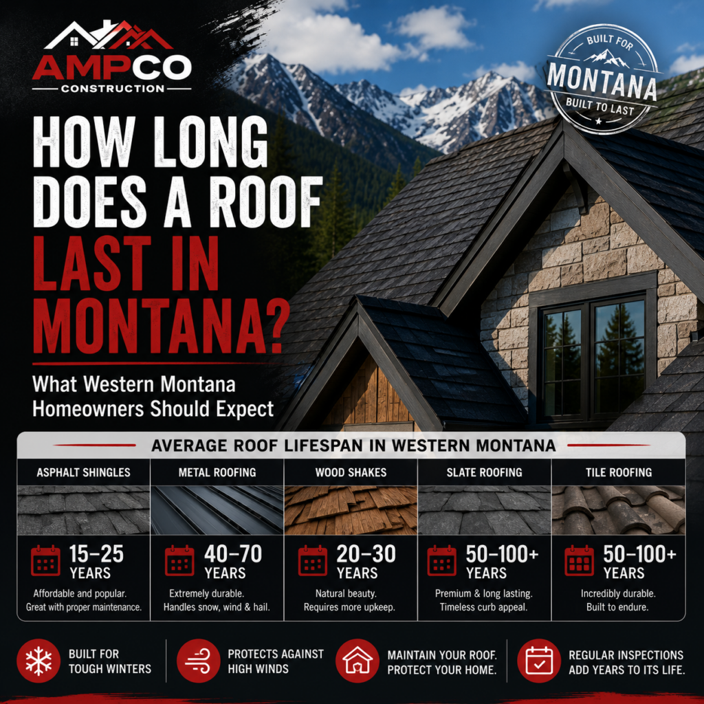 How Long Does a Roof Last in Montana? What Western Montana Homeowners Should Expect