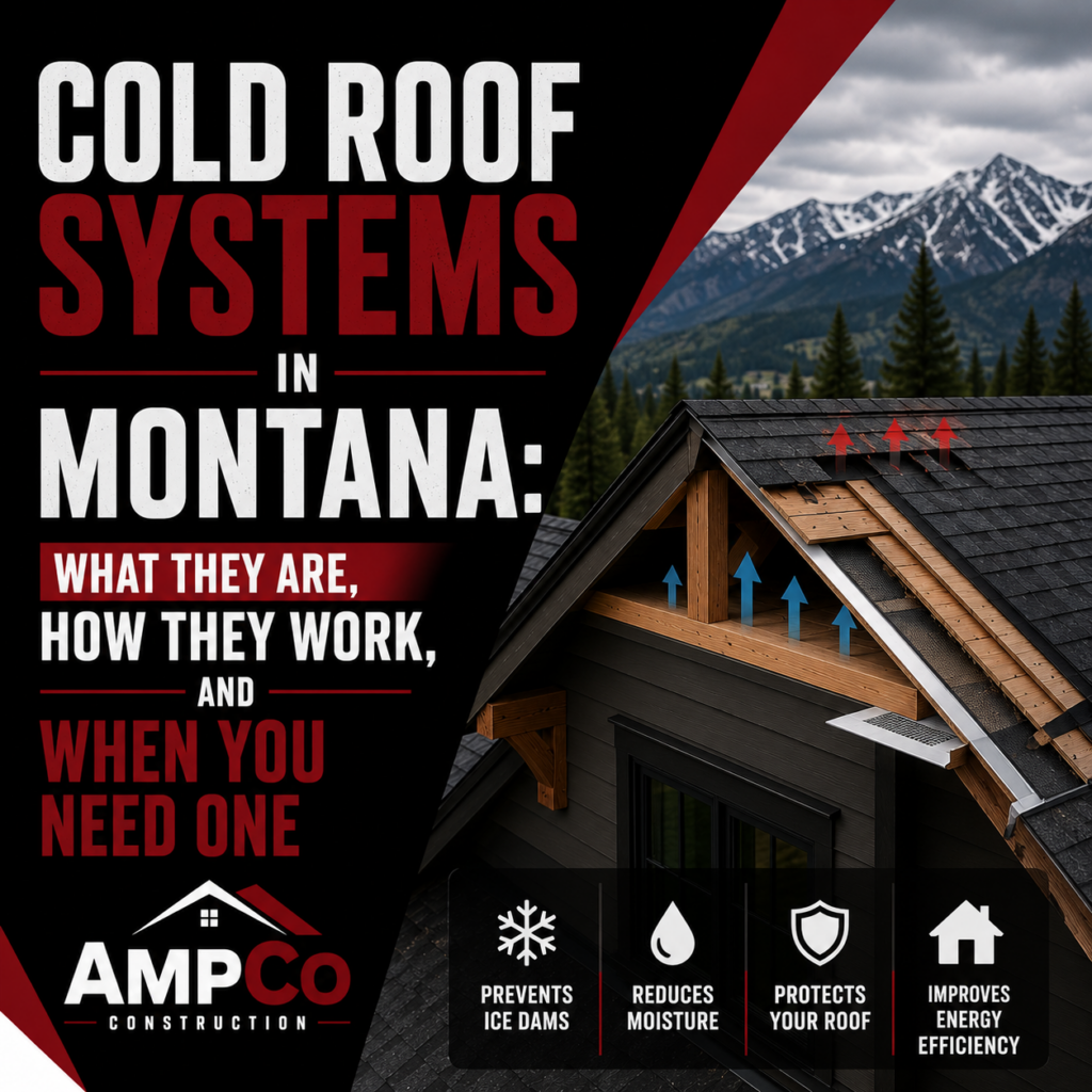 Cold Roof Systems in Montana- What They Are, How They Work, and When You Need One
