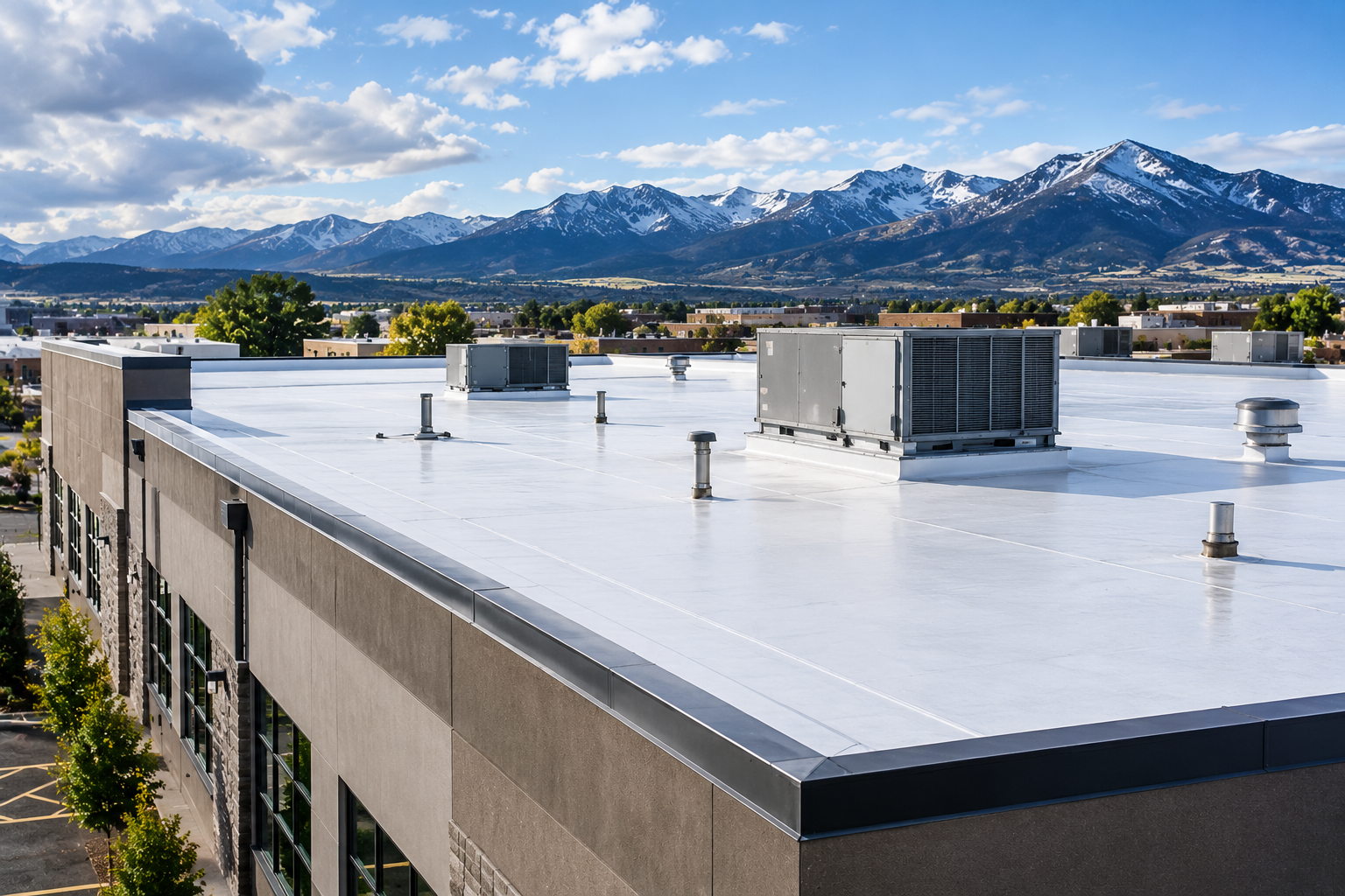 Commercial flat roofing in Montana — AMPCo Construction