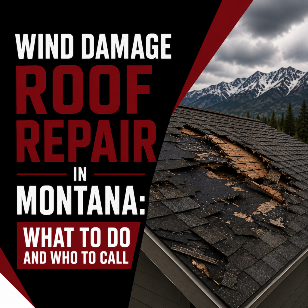 Wind Damage Roof Repair in Montana- What to Do and Who to Call